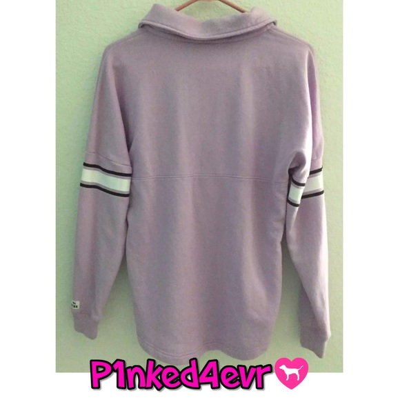 VS PINK Varsity Snap Lavender White Detailing XS/S - Picture 3 of 3